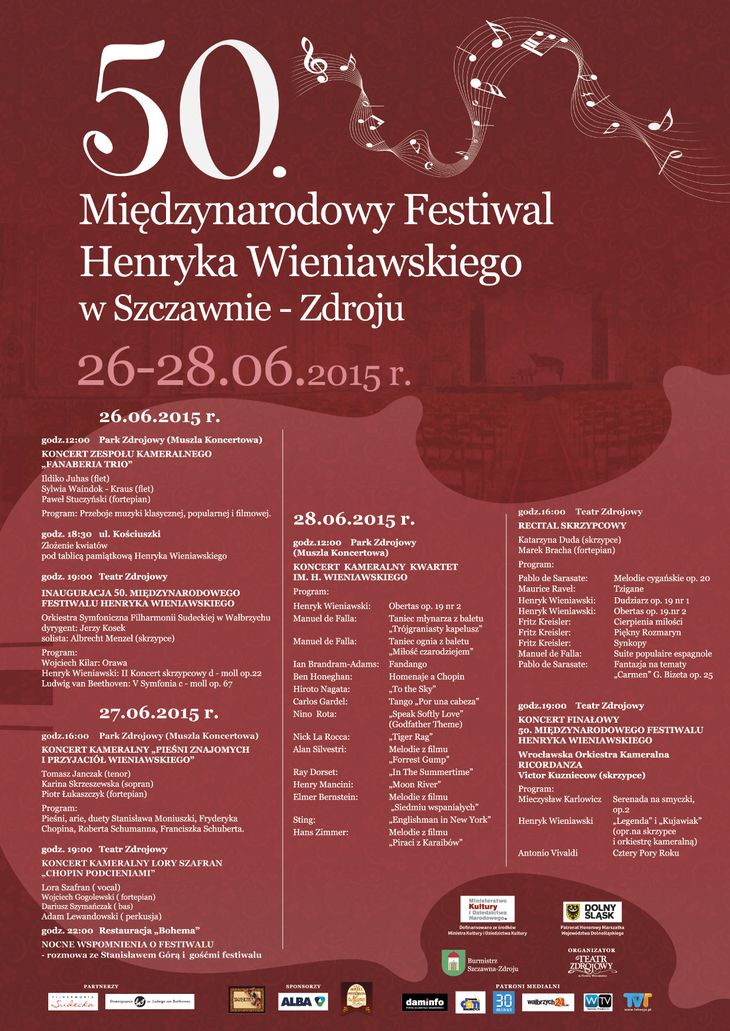 Plakat Festiwal Wieniawskiego