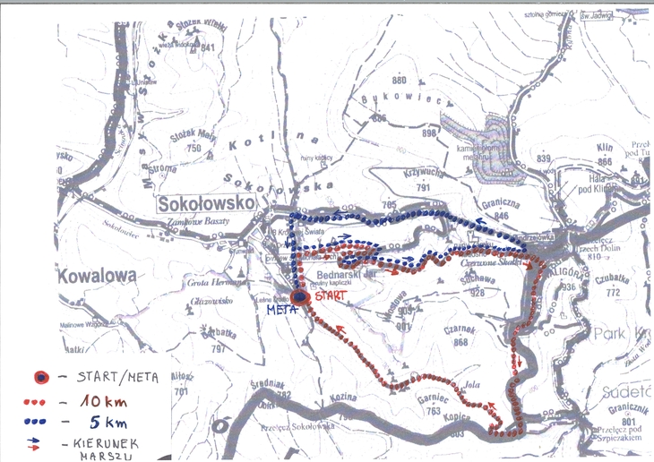 mapa marszu 333