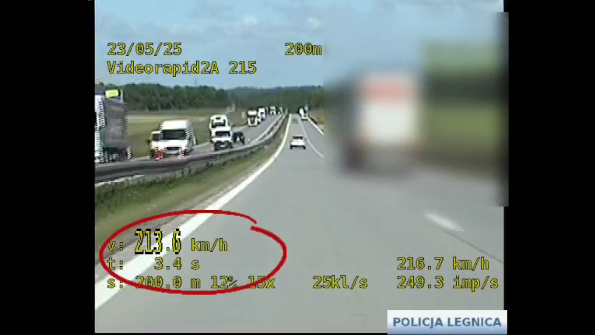 Jechał 213 km/h zatrzymała go Grupa Speed