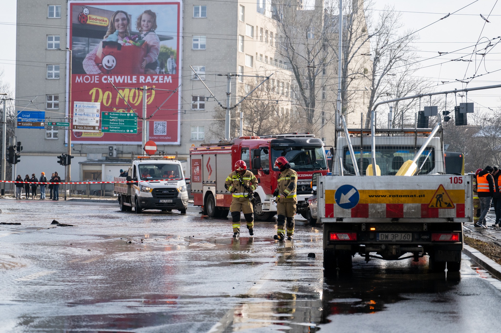 Awarii magistrali wodociągowej we Wrocławiu
