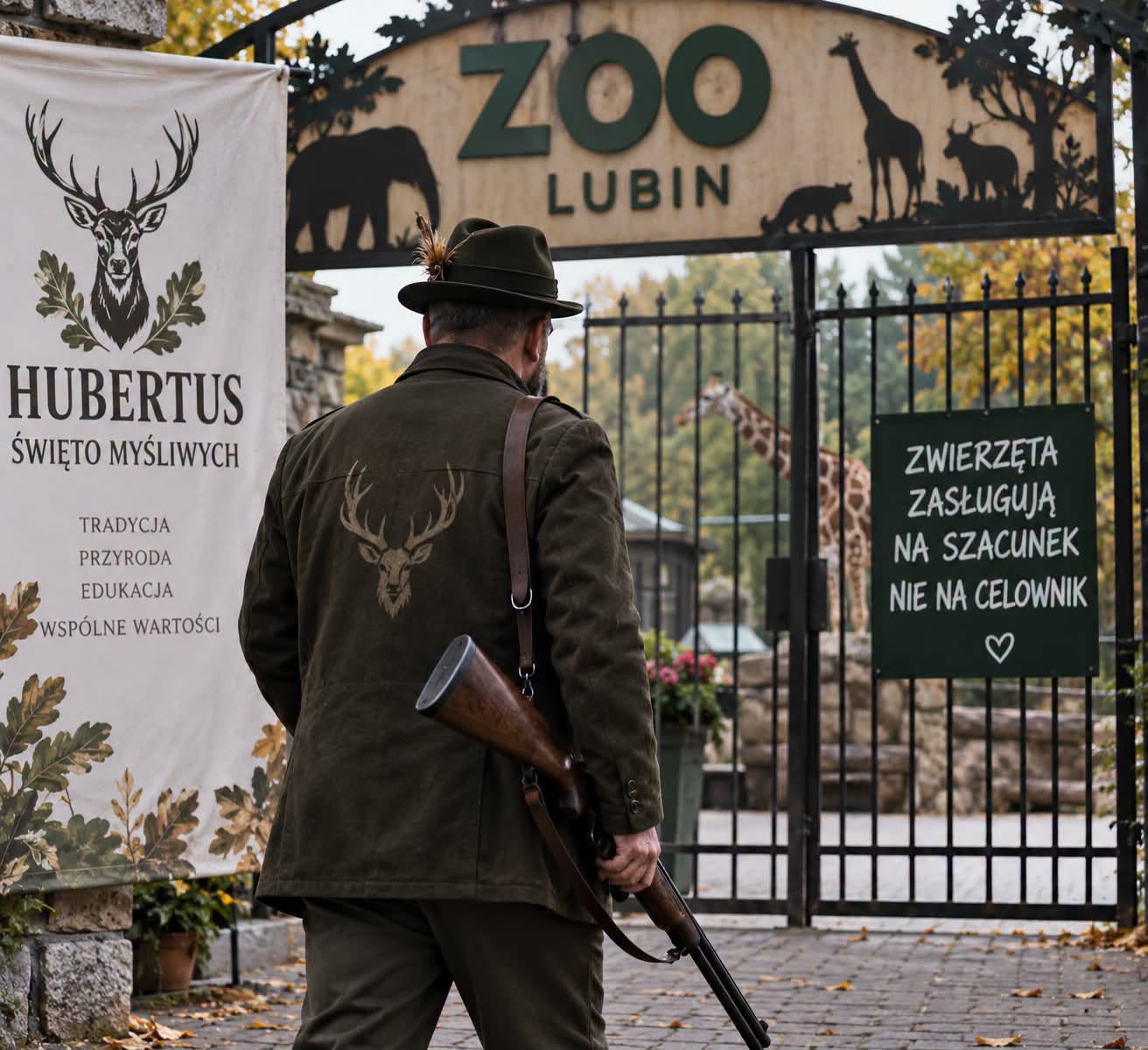 MYŚLIWI ŚWIĘTUJĄ W… ZOO. HUBERTUS W LUBINIE WYWOŁAŁ BURZĘ